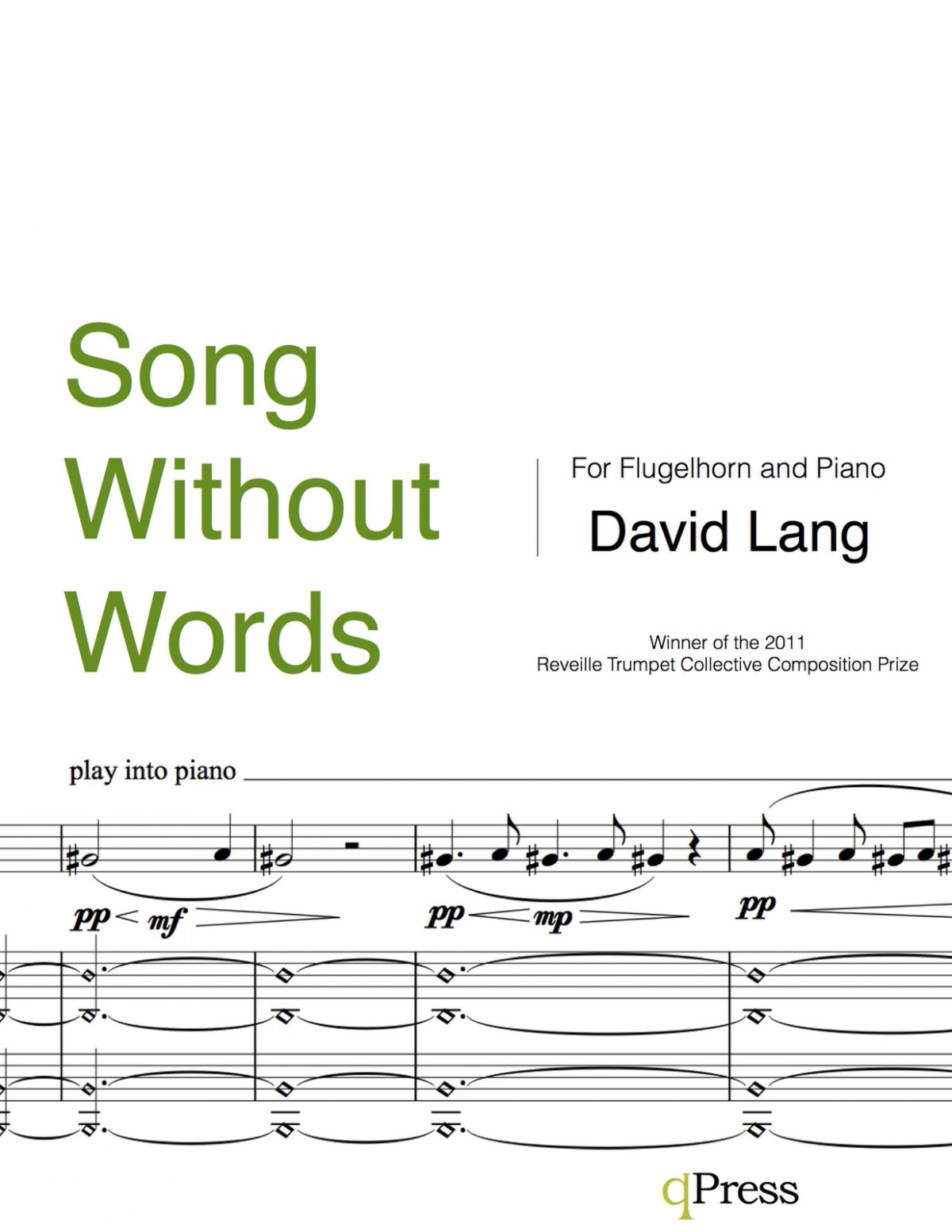 Lang, Song without Words Trumpet and Flugelhorn PDF