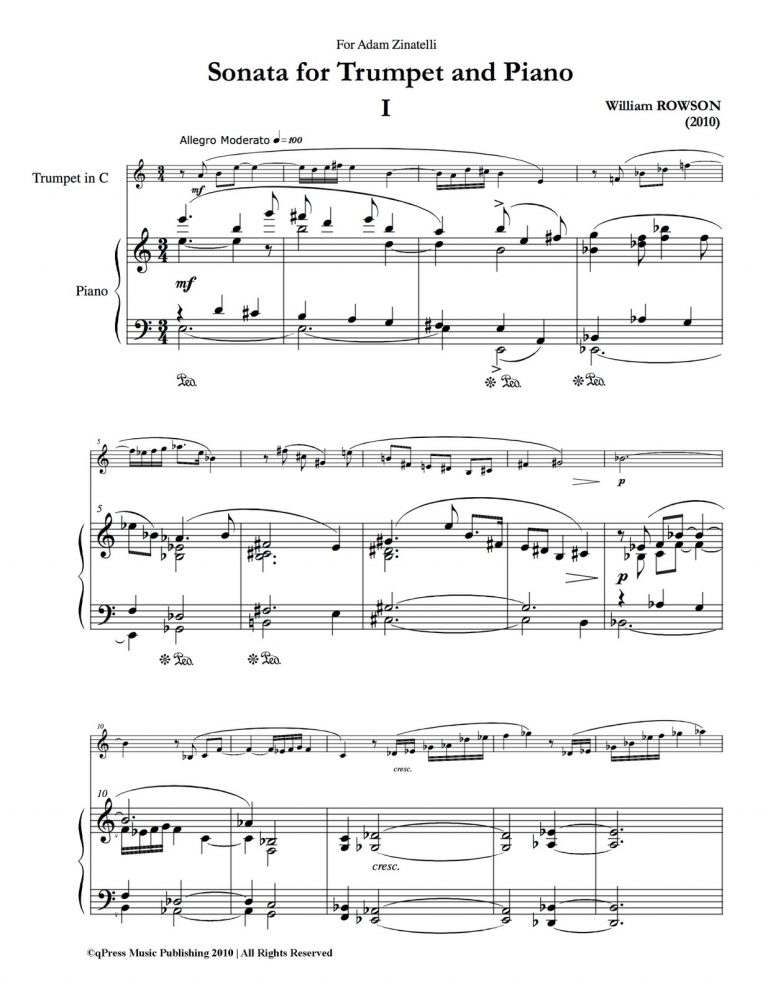 Rowson, Sonata for Trumpet and Piano-p11