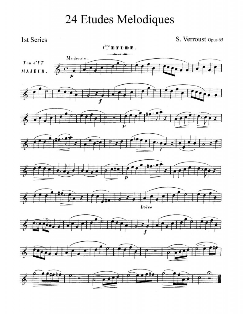 Verroust, 24 Etudes Melodiques Op.65