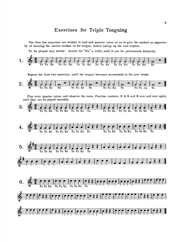 Goldman, Exercises for Double and Triple Tonguing PDF