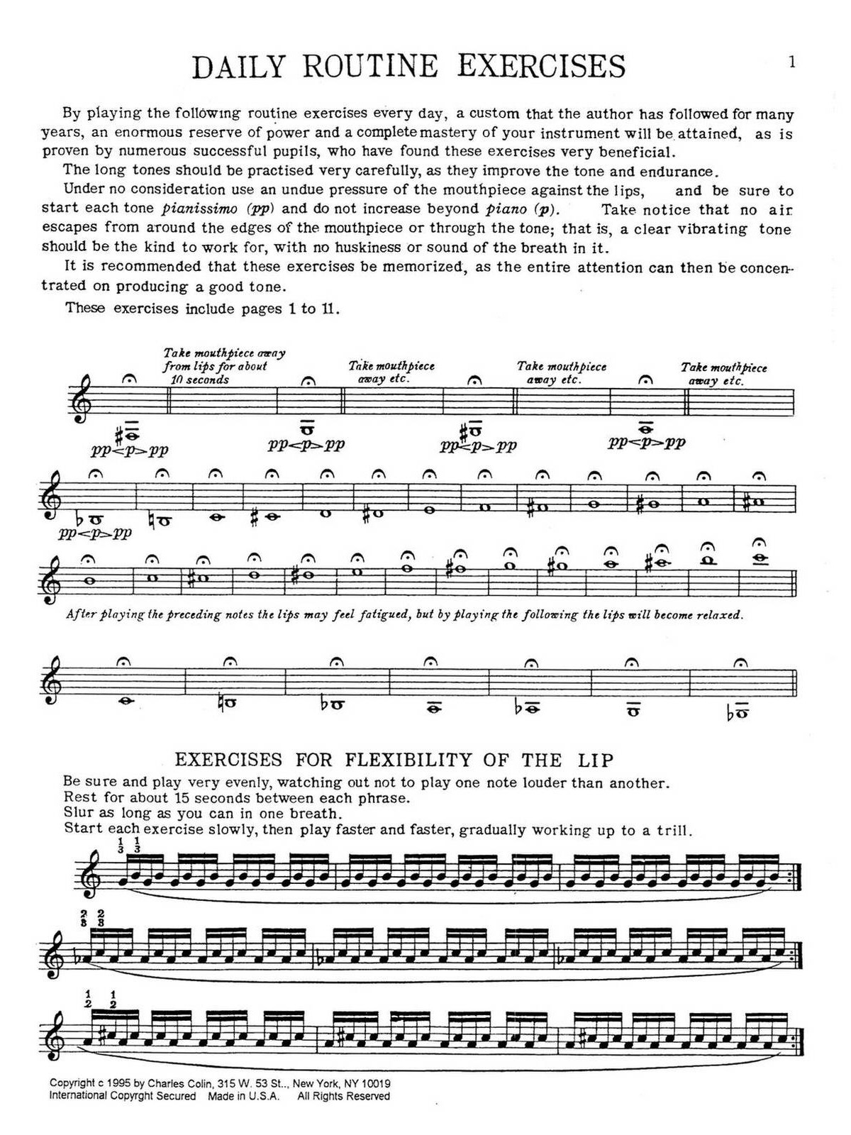 daily routine trumpet pdf
