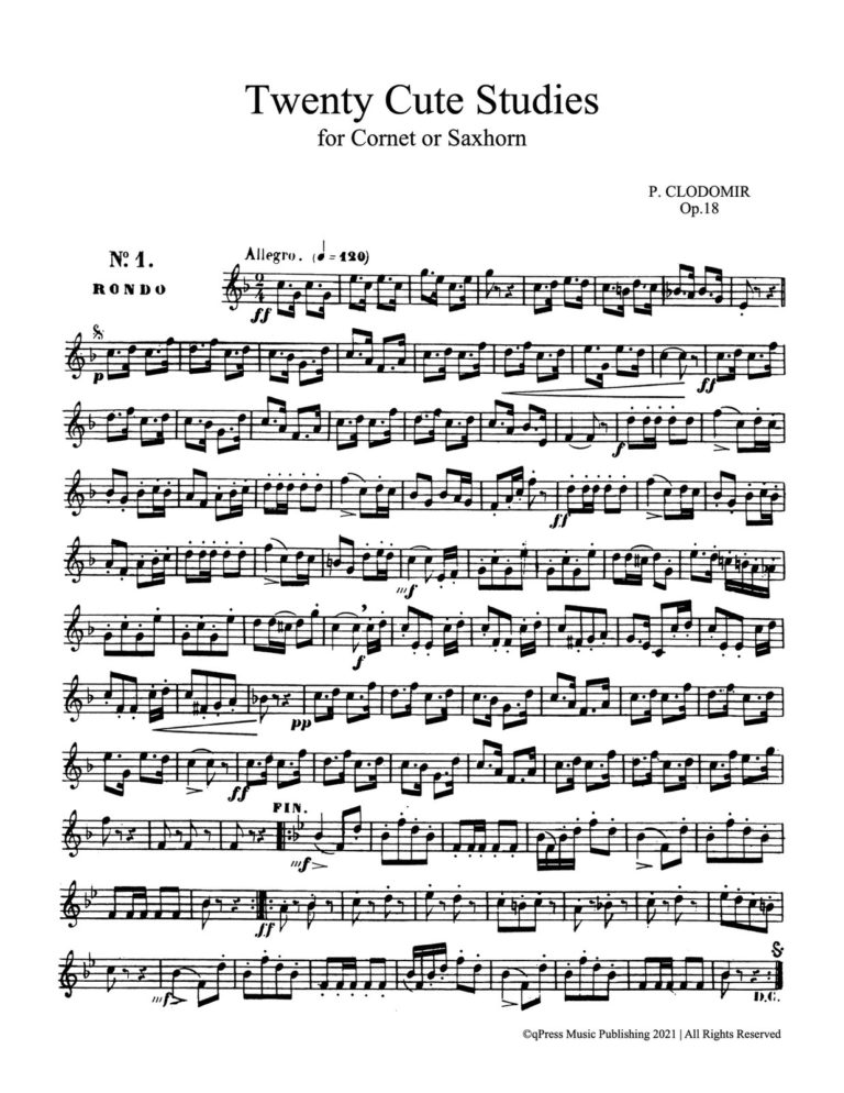 Clodomir, Modern Trumpet School 3, 20 Cute Studies-p02