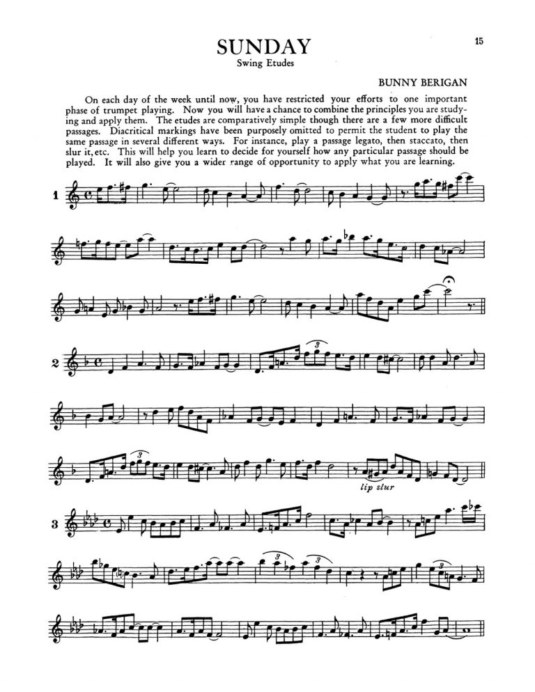 Berigan, Daily Exercises for Trumpet-p17