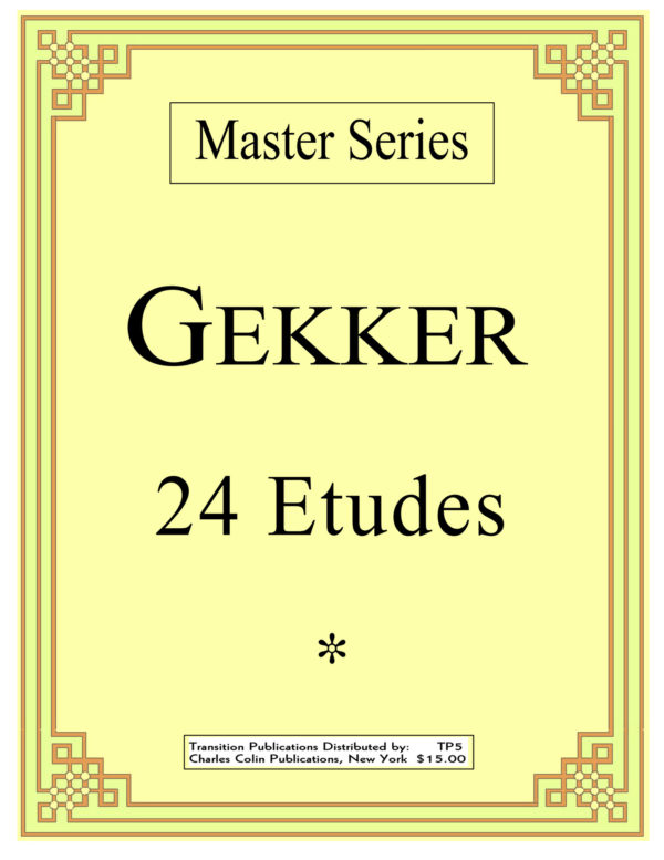 Gekker, 24 Etudes PDF