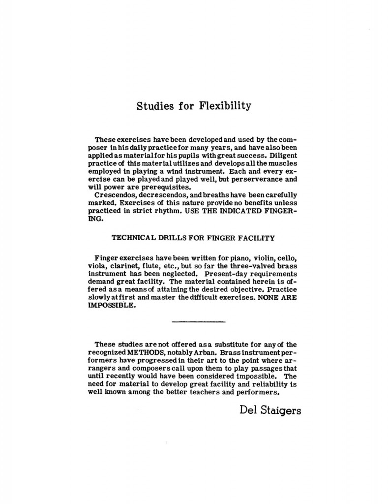 Staigers, Flexibility Studies 2