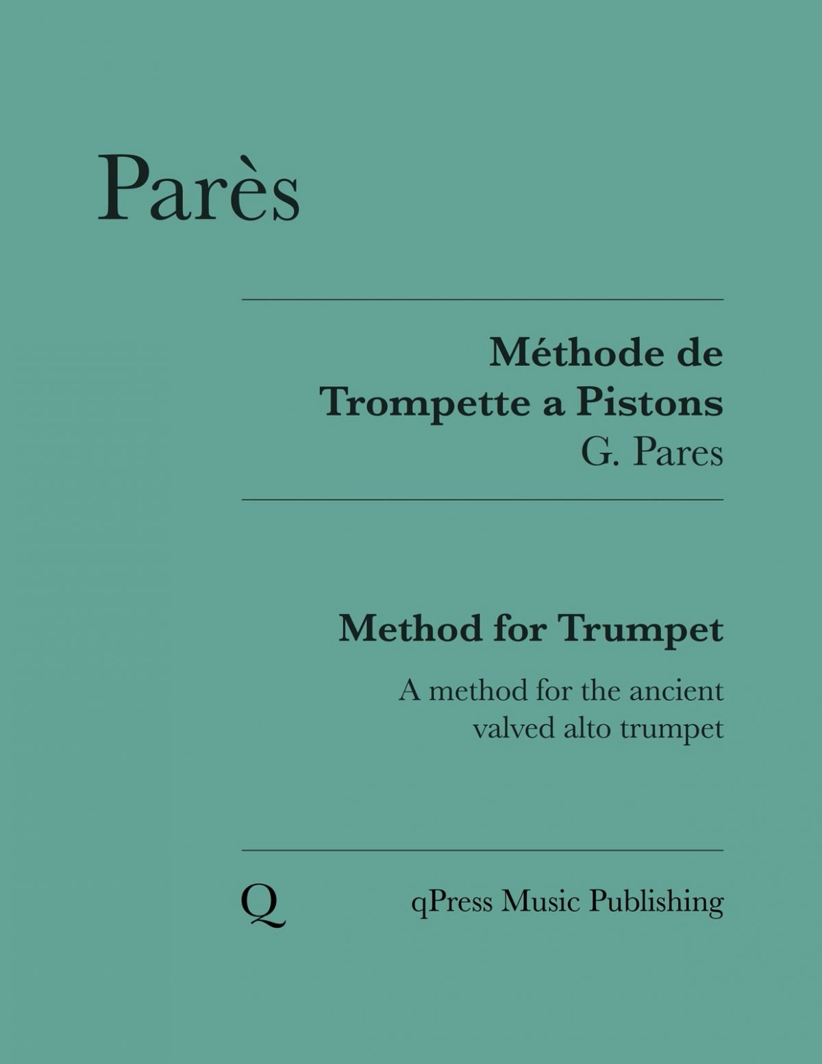 Parès, Methode de Trompette a Pistons-p01