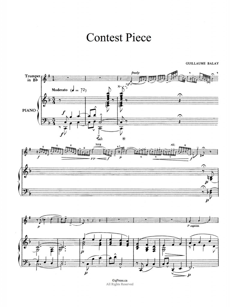Contest Piece for Trumpet & Piano