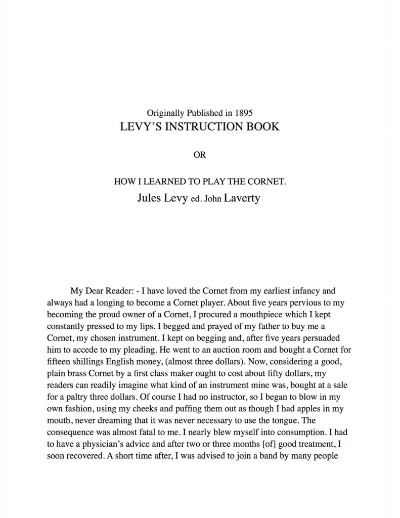 Levy, Cornet Instruction Book 2