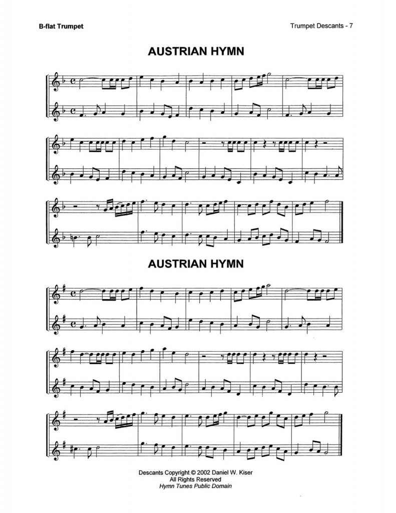 Kiser, Trumpet Descants for Selected Hymns 4
