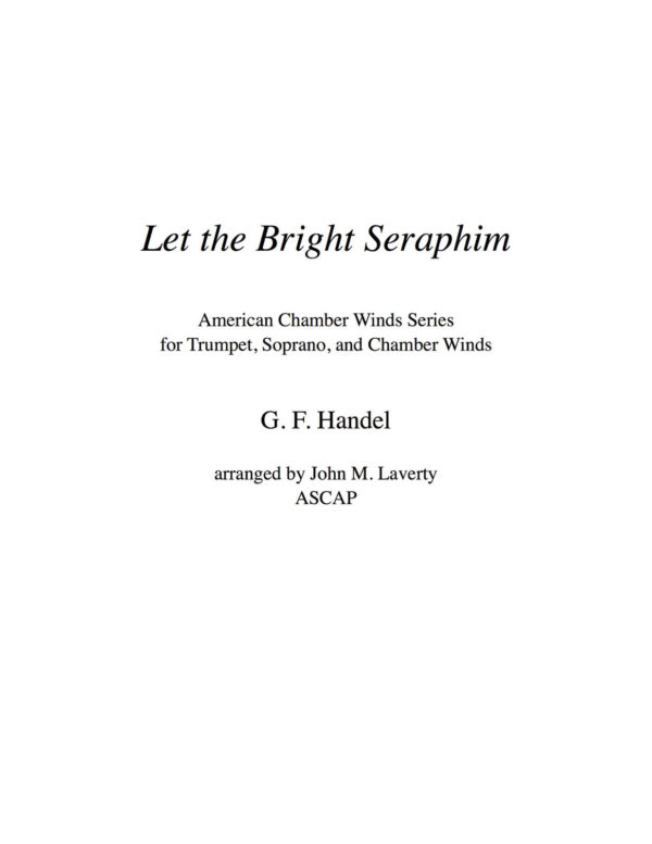 Handel, Let the Bright Seraphim Winds 5