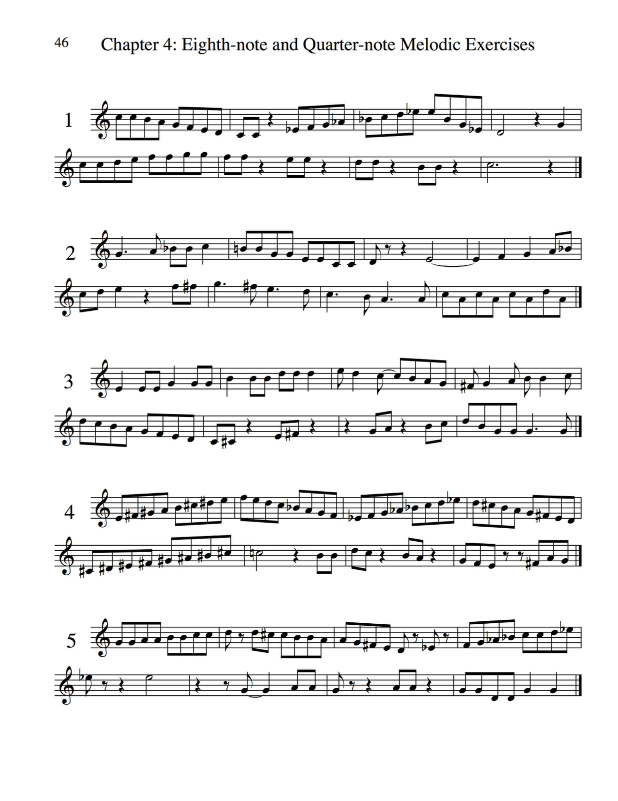 treble clef notes trumpet