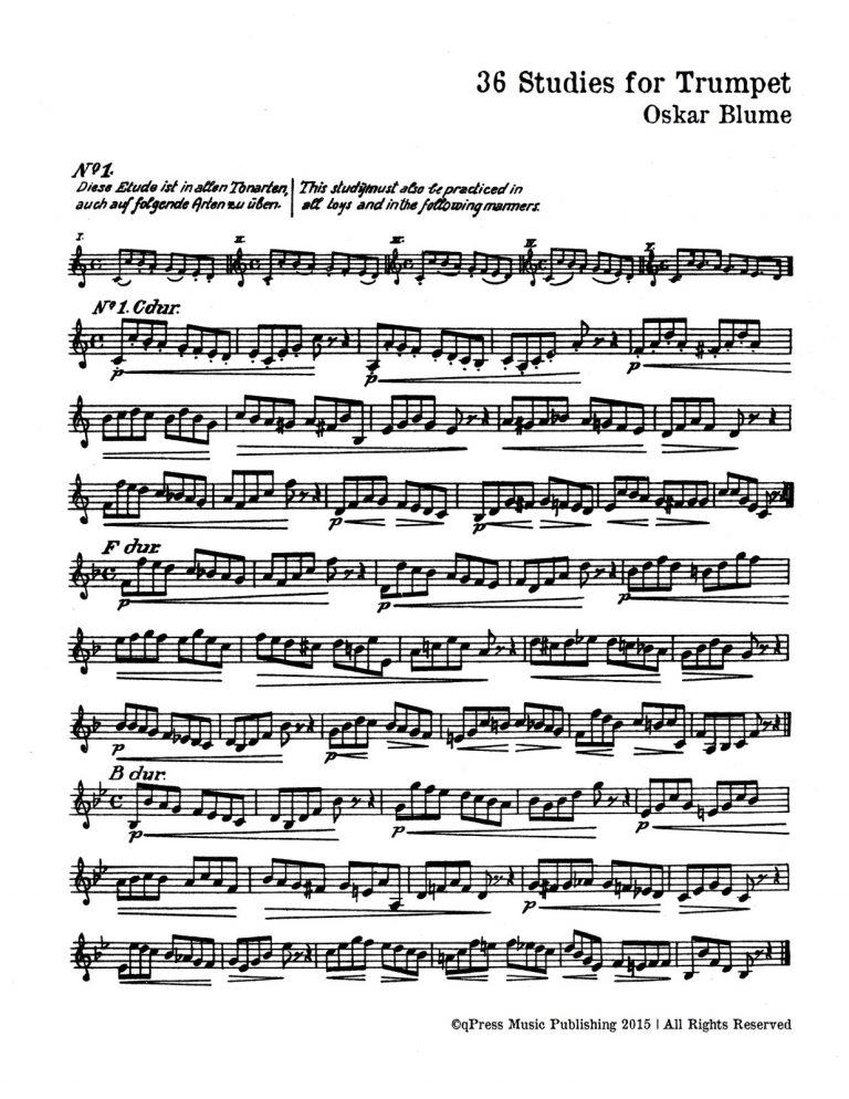 Blume, 36 Etudes for Trumpet-p03