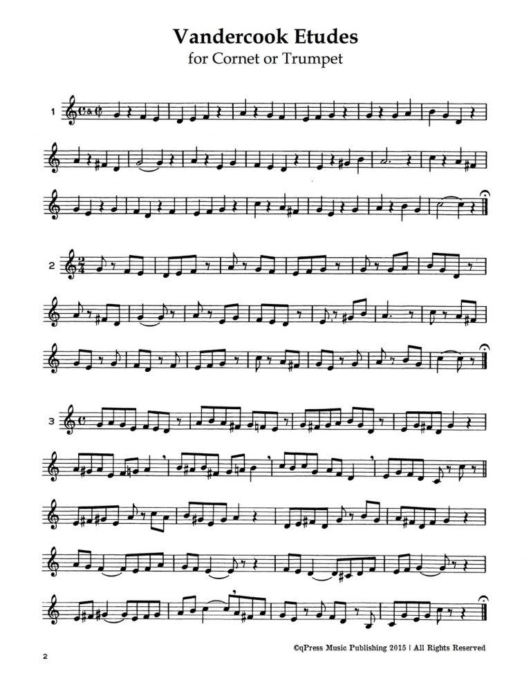 Vandercook, Etudes for Cornet or Trumpet-p02