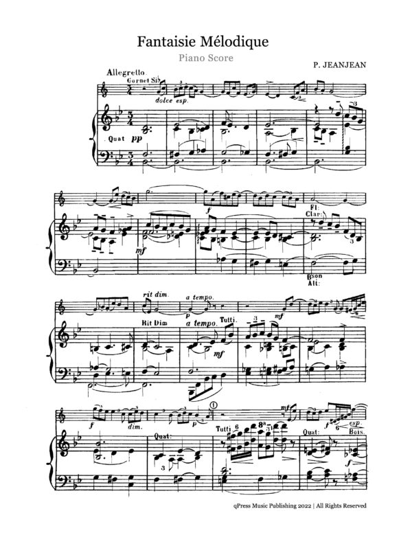 Fantaisie Mélodique for Trumpet & Piano