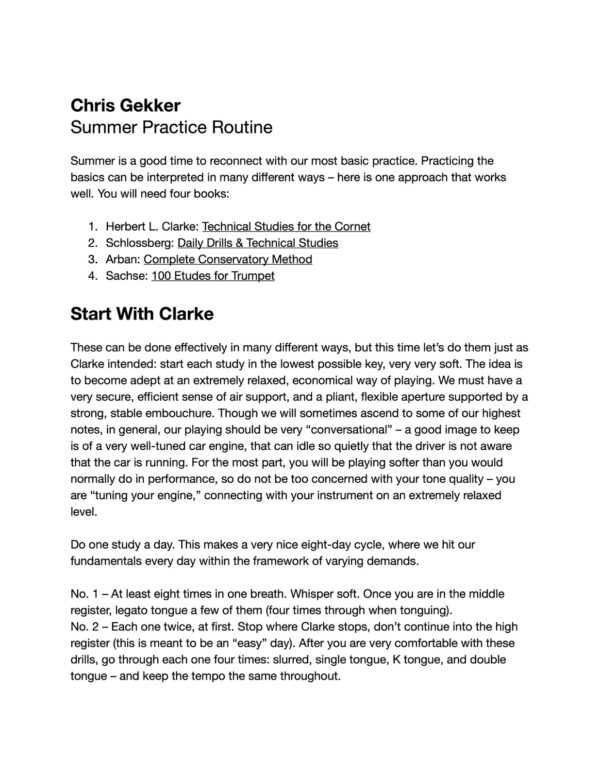 Gekker, Summer Practice Routine-p3