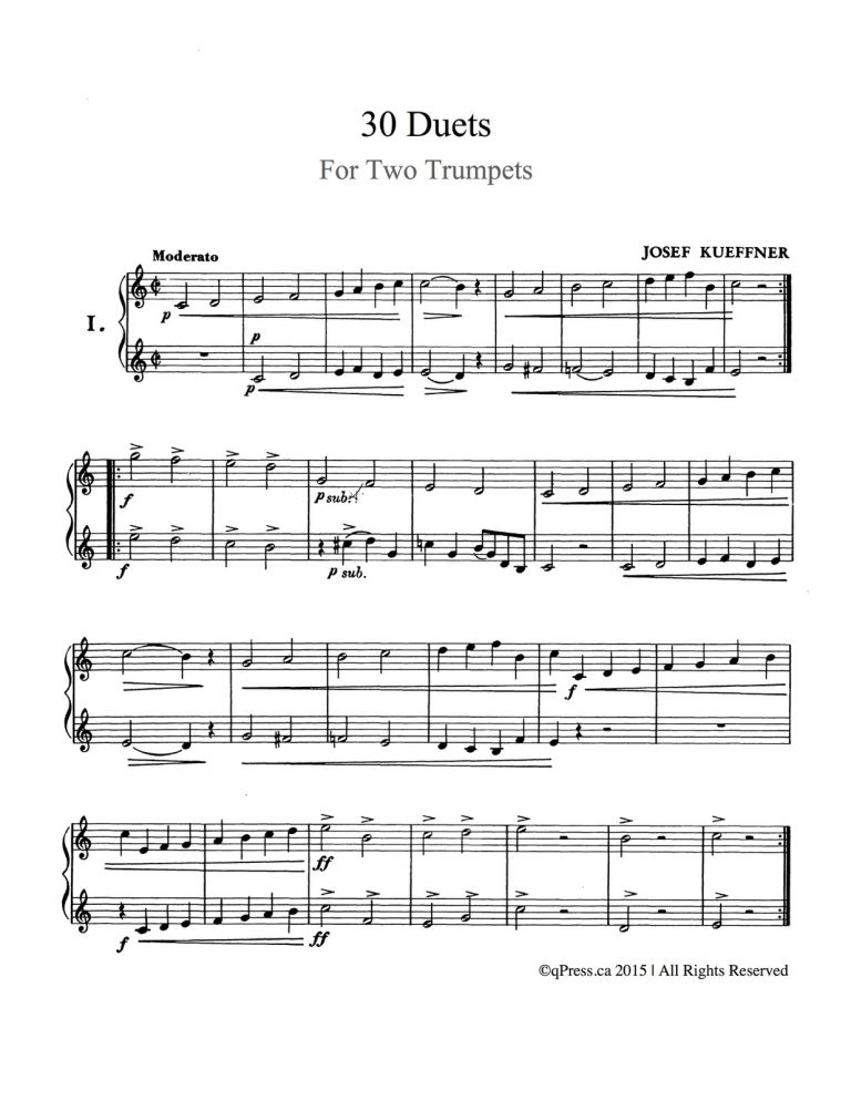 Kueffner, 30 Duets for 2 Trumpets-p03