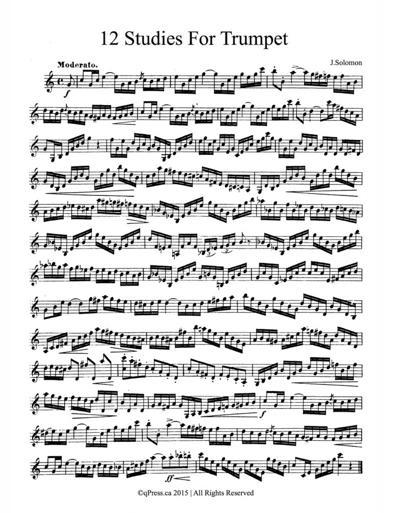 Soloman, J, 12 Studies for Trumpet 3