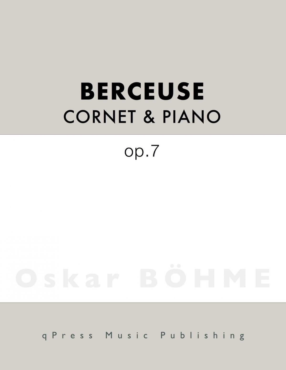 Bohme, Berceuse for Trumpet and Piano-p1