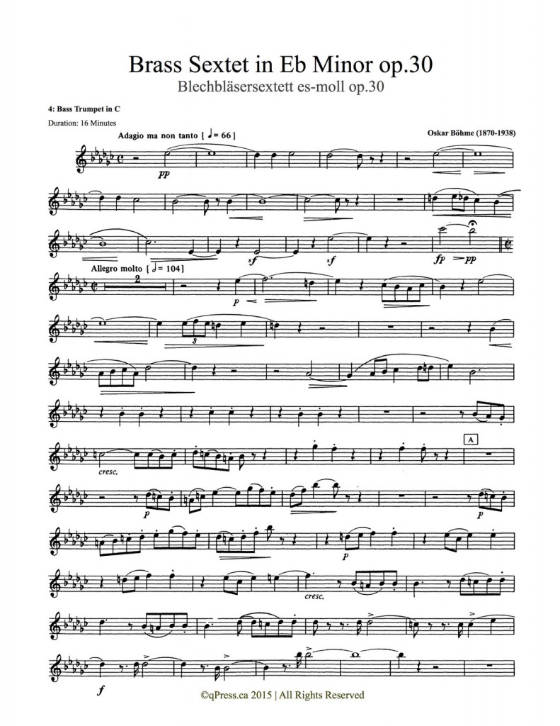 Brass Sextet in Eb Minor Op.30