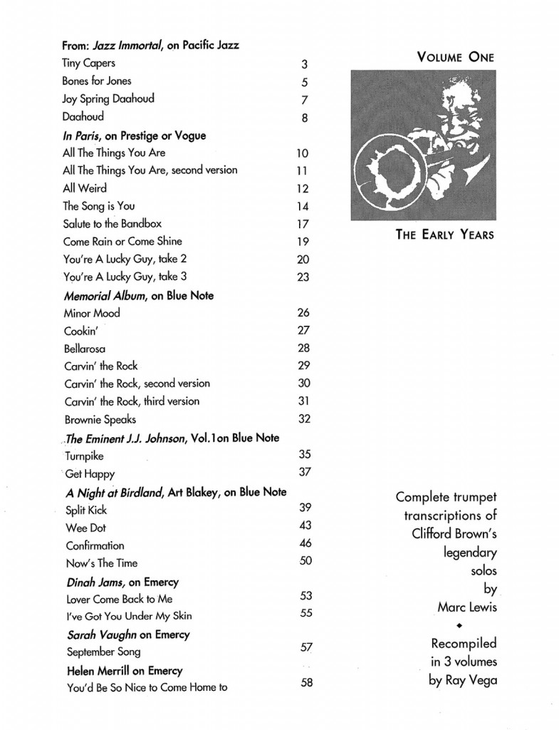 Brown, Clifford Complete Transcriptions Volume 1 2
