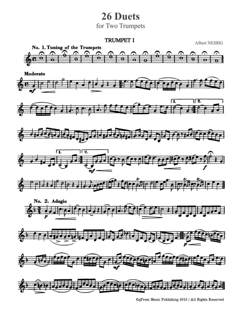 Neibig, Albert 26 Duets (Trumpet 1)