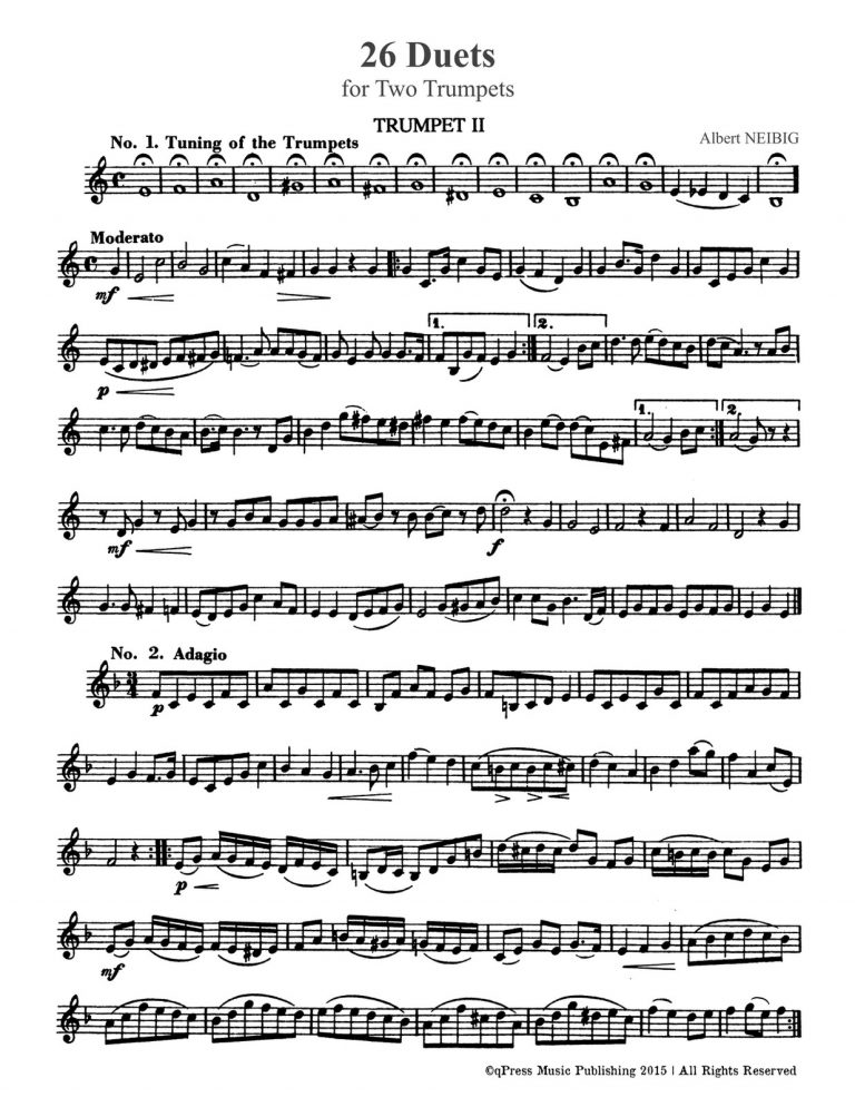 Neibig, Albert 26 Duets (Trumpet 2)