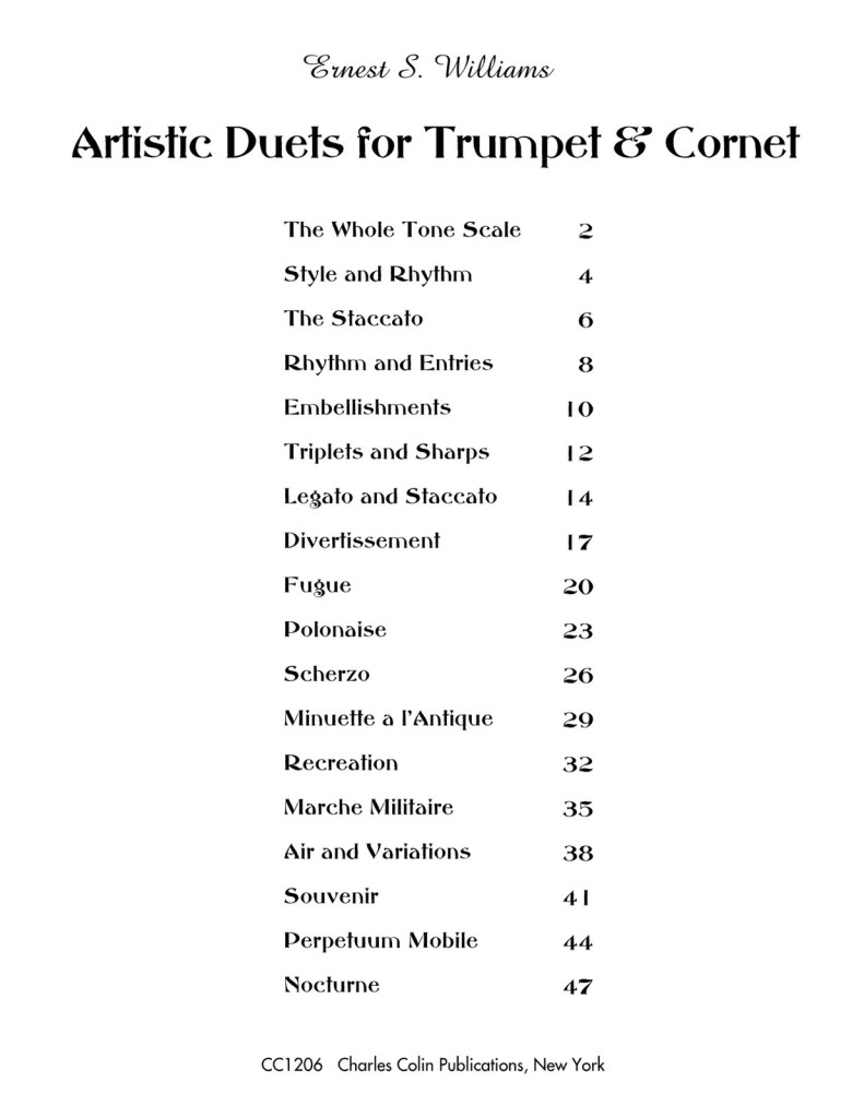 Williams, Artistic Duets for Trumpet and Cornet 2
