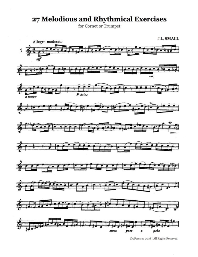 Small, Twenty-Seven Melodious and Rhythmical Exercises 2