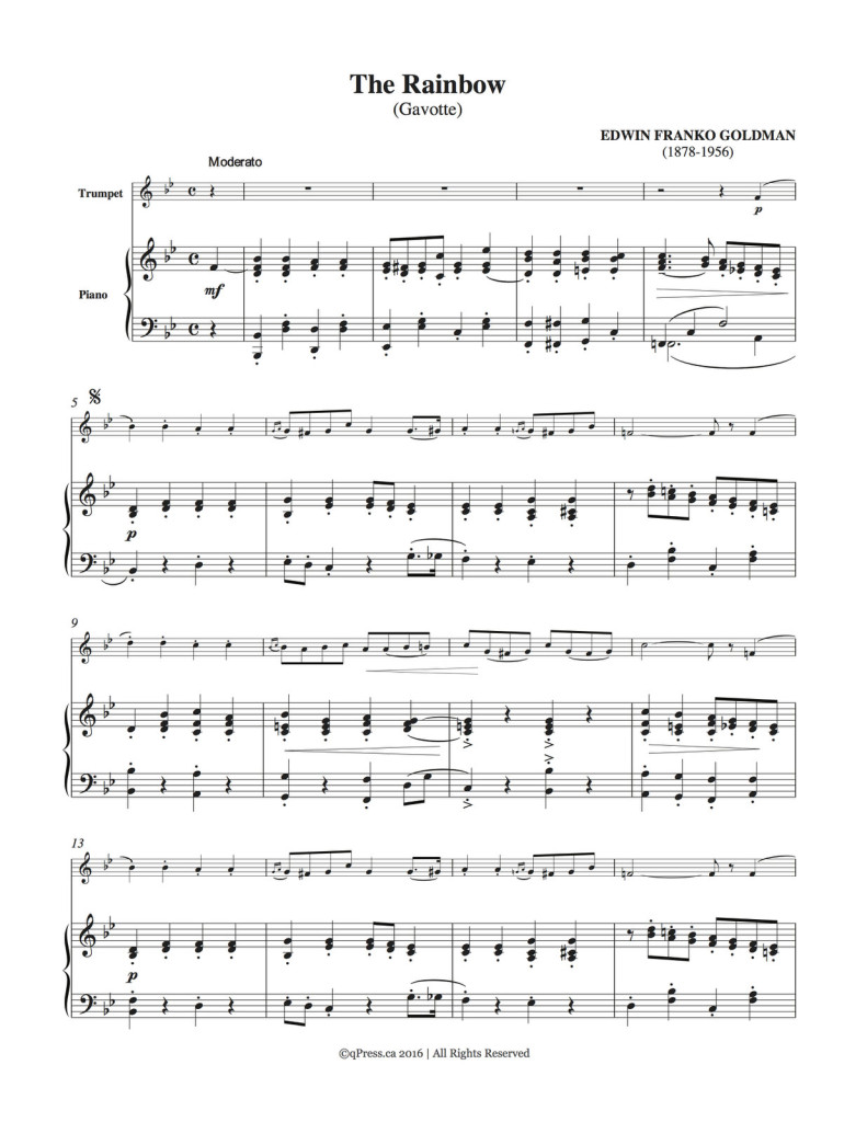 Goldman, The Rainbow (Trumpet and Piano) 2
