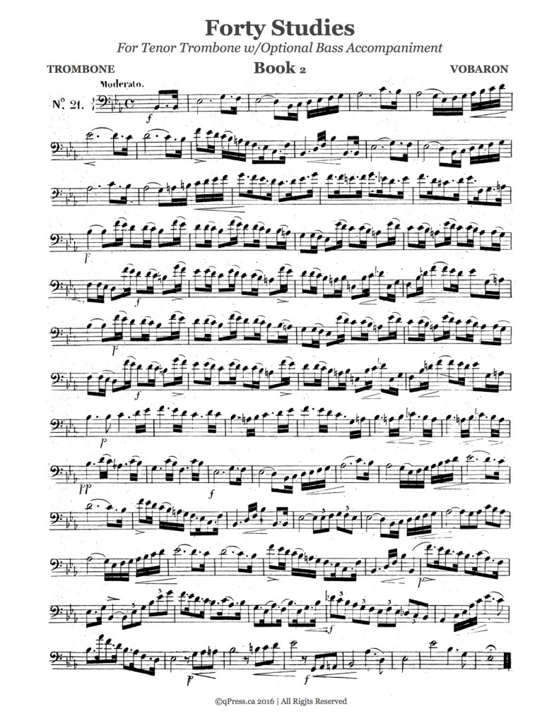40 Etudes for Trombone (With optional Bass Trombone Accompaniment)