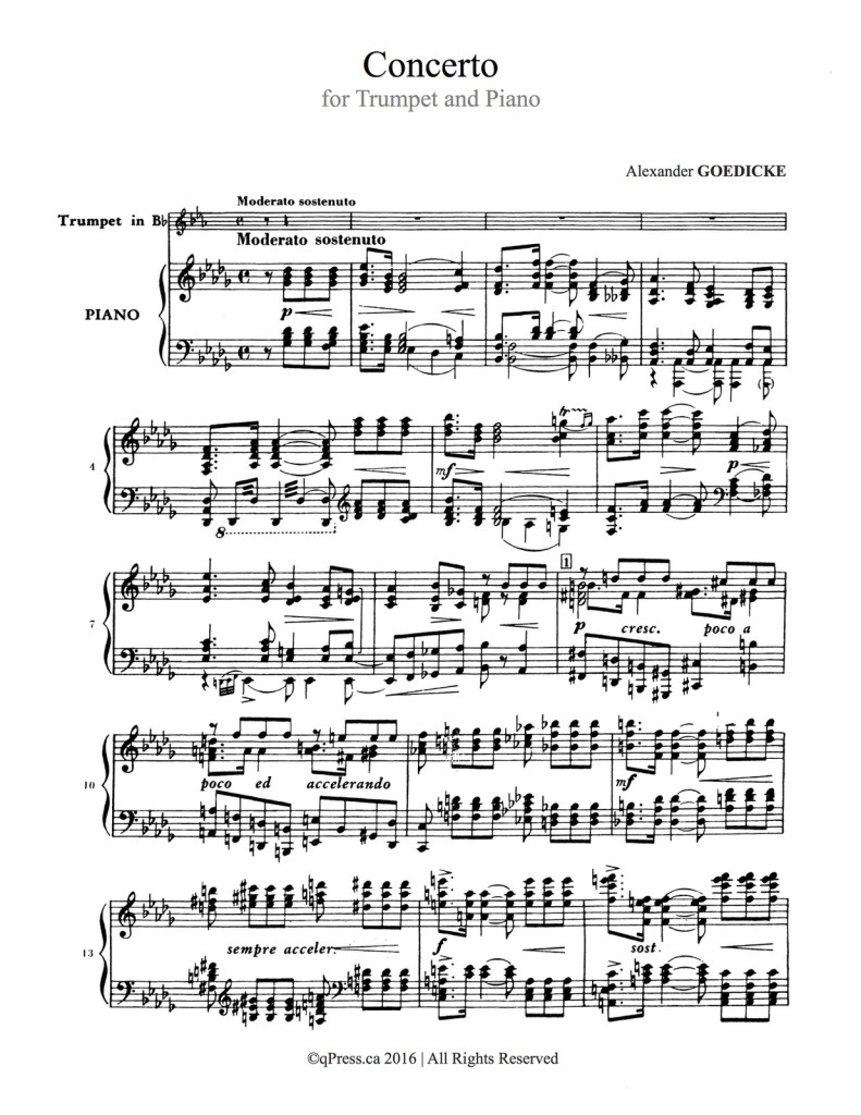 Goedicke, Concerto for Trumpet (Solo and Score) 3