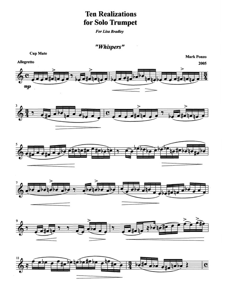 Ten Realizations for Solo Trumpet