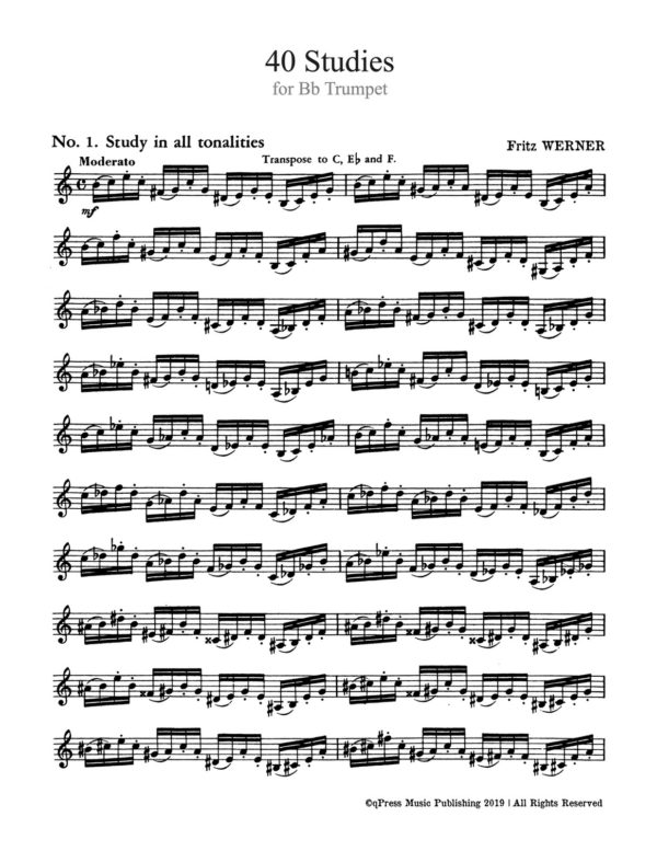Werner, Fritz, 40 Studies for Trumpet-p02