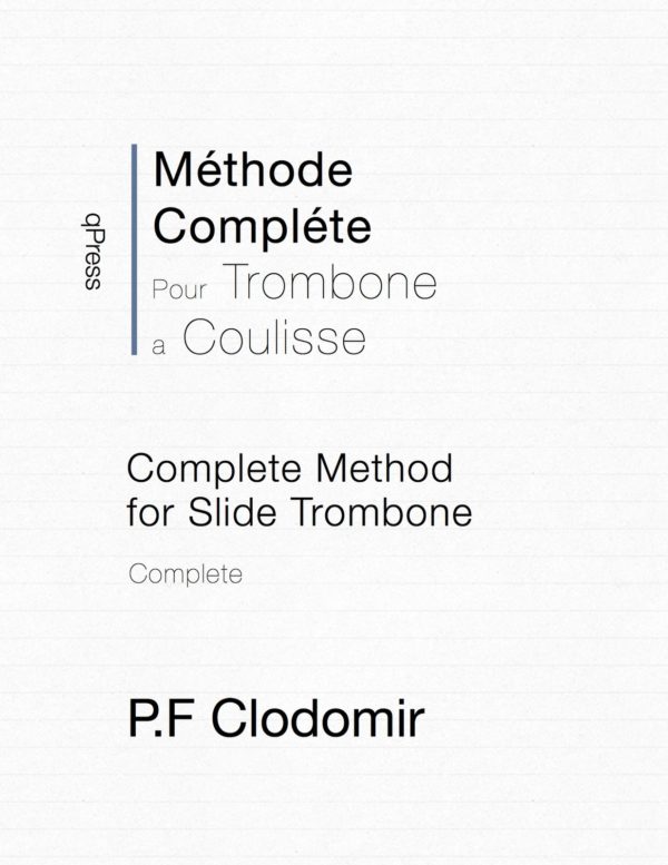 Clodomir, Methode Complete Pour Trombone a Coulisse Complete Cover1