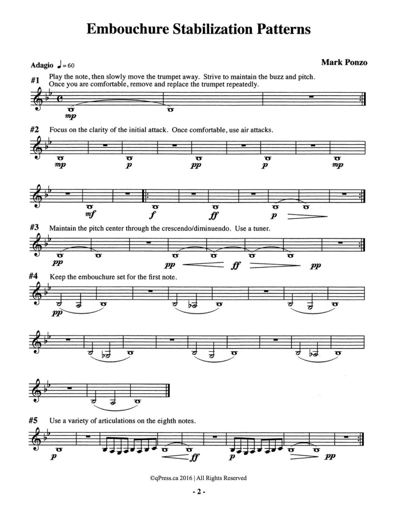 Ponzo, Embouchure Stabilization Patterns for Trumpet 3