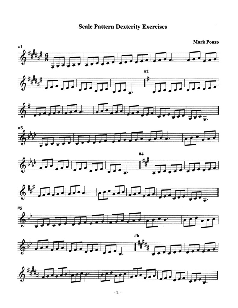 Ponzo, Scale Pattern Dexterity Exercises for Trumpet 2
