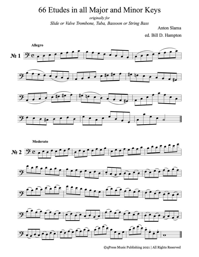 Slama-Hampton, 66 Etudes in All Major and Minor Keys for Trombone-p05