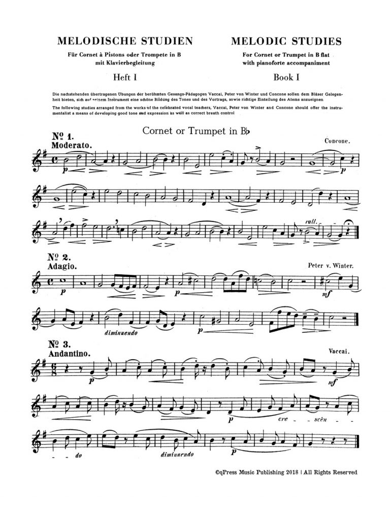 Melodic Studies for Trumpet & Piano Book 1