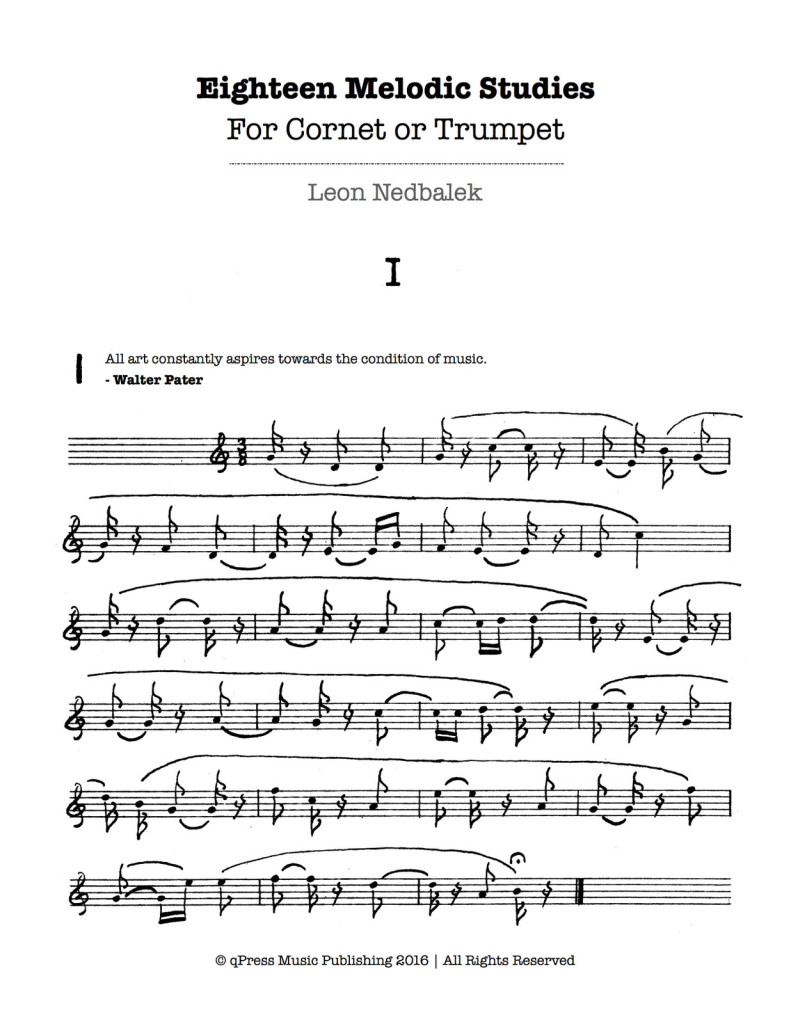 18 Melodic Studies for Cornet or Trumpet