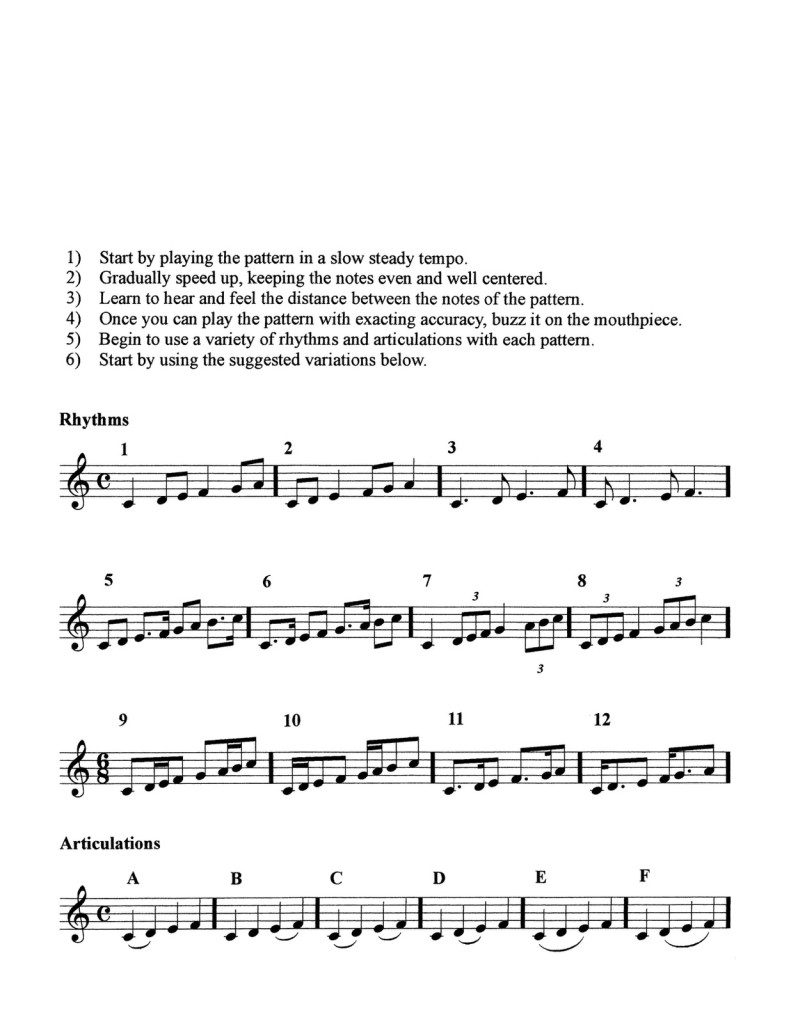 Ponzo, Random Pitch Patterns for Trumpet 2