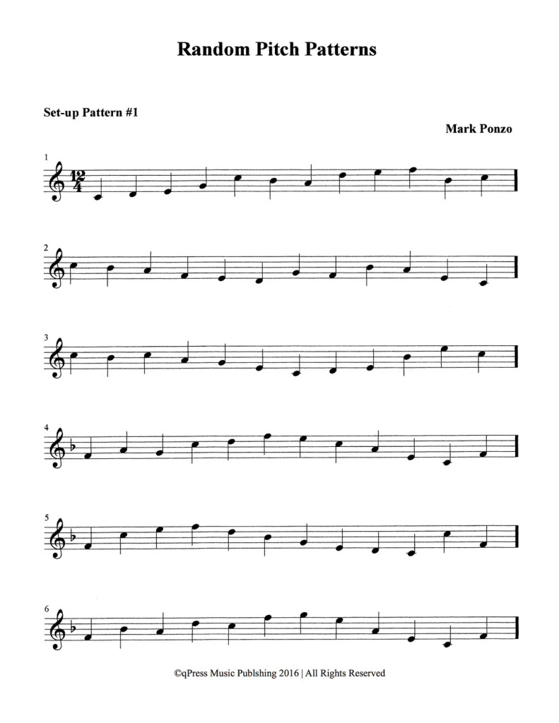 Ponzo, Random Pitch Patterns for Trumpet 3
