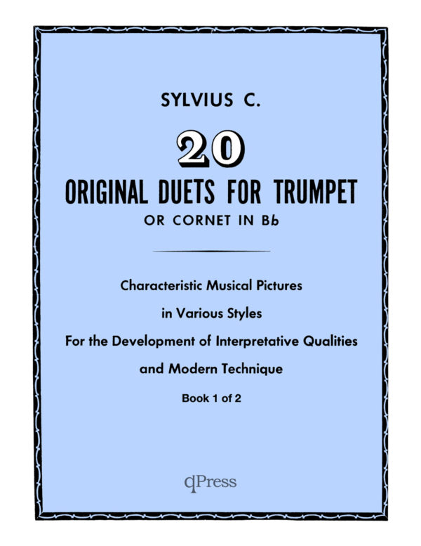 Clean Coscia, Sylvius 20 Original Duets for Trumpet or Cornet Book 1