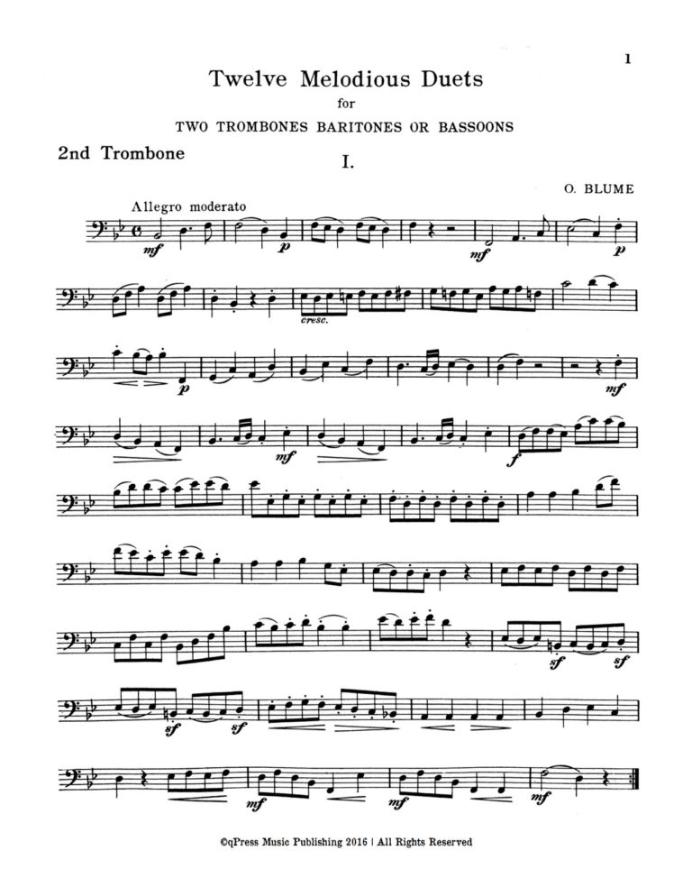 blume-12-melodious-duets-for-trombone-2nd-part