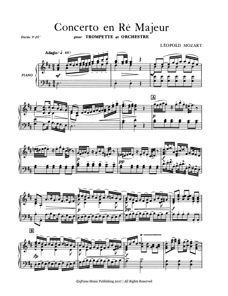 Mozart, Leopold, Concerto in D Major for Trumpet 2
