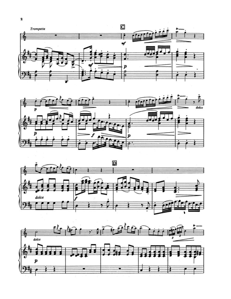 Mozart, Leopold, Concerto in D Major for Trumpet 3