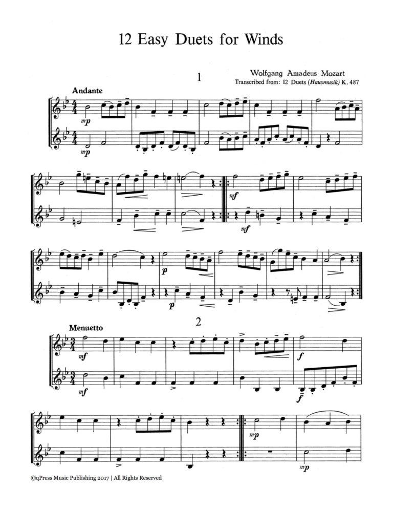 Mozart, 12 Duets for Trumpet-p02