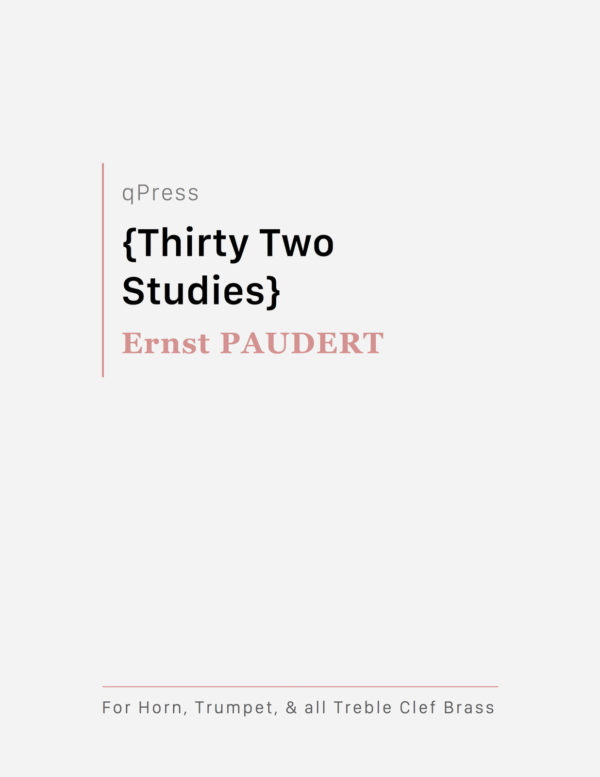 Paudert, 32 Etudes for Horn-p01