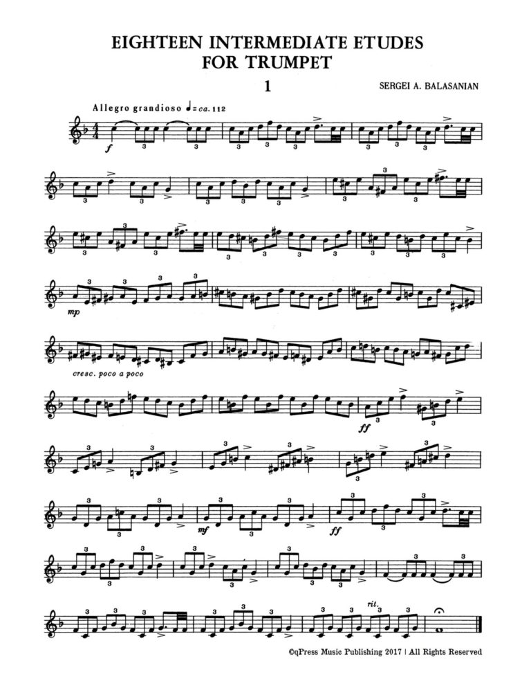 Balasanian, 18 Intermediate Studies for Trumpet-p02