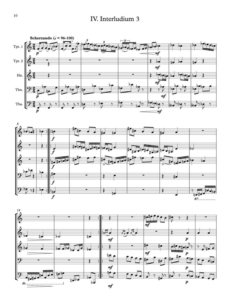 Hindemith, Five Movements from Ludus Tonalis (Score and Parts)-p42