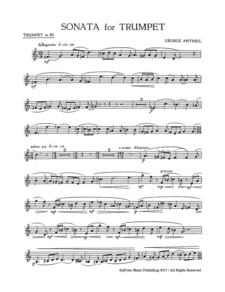 Antheil, George, Sonata for Trumpet-p03